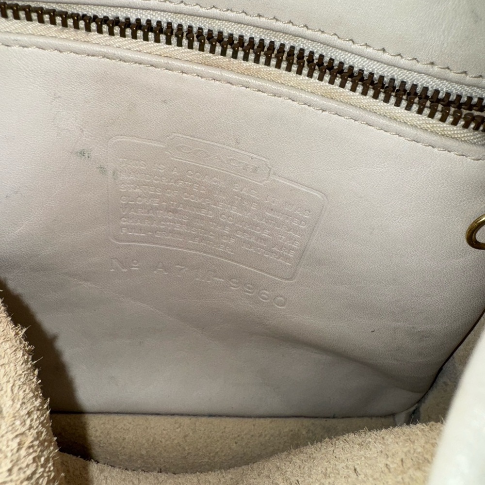 Coach Cream Leather Backpack - Picture 6 of 10